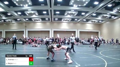 90 lbs Quarterfinal - Logan Arenas, Wolfpack WC vs Joseph Bajza, Bald Eagle WC