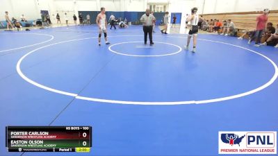 100 lbs Round 3 - Easton Olson, Sanderson Wrestling Academy vs Porter Carlson, Sanderson Wrestling Academy