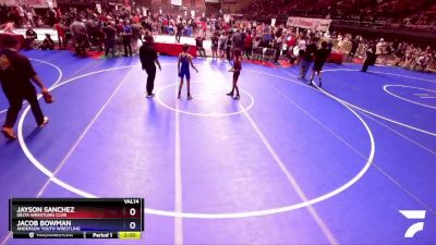 92 lbs Semifinal - Jayson Sanchez, Delta Wrestling Club vs Jacob Bowman, Anderson Youth Wrestling