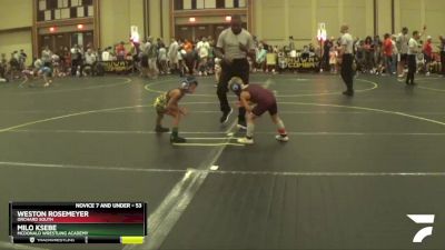 53 lbs Round 1 - Milo Ksebe, McDonald Wrestling Academy vs Weston Rosemeyer, Orchard South