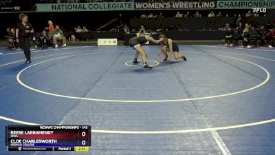 143 lbs Champ. Round 2 - Cloe Charlesworth, Ursinus College vs Reese Larramendy, Iowa