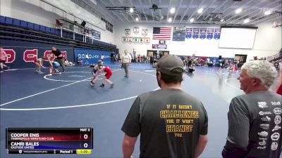 46-50 lbs Round 1 - Cooper Enis, Thermopolis Wrestling Club vs Camri Bales, Eastside United