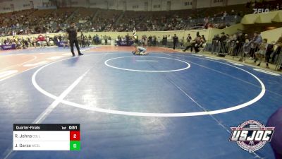 58 lbs Quarterfinal - Ryzen Johns, Collinsville Cardinal Youth Wrestling vs Joseph Garza, Wesley Wrestling Club