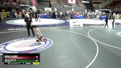 110 lbs Cons. Round 3 - Bryce Ellis, California vs Noah Flores, Team Selma Wrestling Club