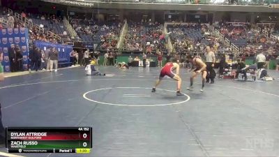 4A 152 lbs Quarterfinal - Dylan Attridge, Northwest Guilford vs Zach Russo, Wakefield