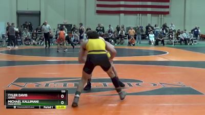 133 lbs Cons. Semi - Tyler Davis, Adrian vs Michael Kallimani, Manchester