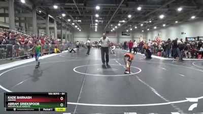 64 lbs Champ. Round 1 - Kade Barnash, Abilene vs Abram Griekspoor, Wichita Blue Knights