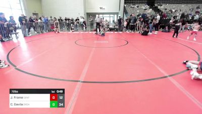 72 lbs Rr Rnd 4 - Johnny Frame, Centurion Wrestling vs Carter Davila, Orchard South WC