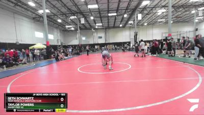 165 lbs Quarterfinal - Seth Schwartz, Team Temecula Wrestling Club vs Taylor Powers, Xavier Prep HS