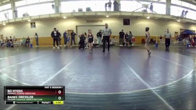 59 lbs Semifinal - Banks Dressler, Maurer Coughlin Wrestling Club vs Bo Myers, Midwest Xtreme Wrestling