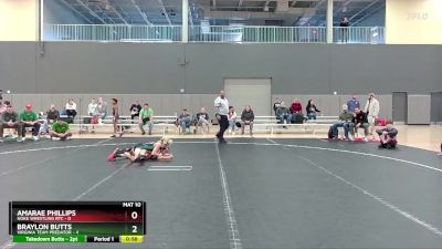 76 lbs Round 3 (10 Team) - Braylon Butts, Virginia Team Predator vs Amarae Phillips, Noke Wrestling RTC