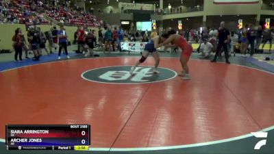 180 lbs Quarterfinal - Siara Arrington, OK vs Archer Jones, AR