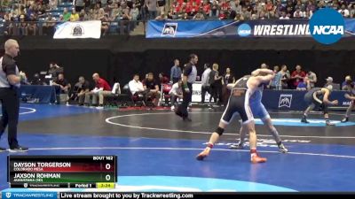 125 lbs Quarterfinal - Dayson Torgerson, Colorado Mesa vs Jaxson Rohman, Augustana (SD)