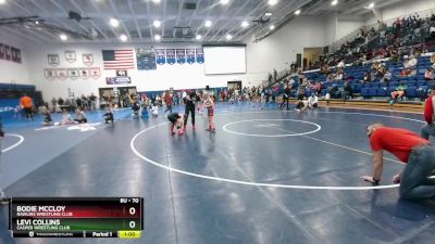 70 lbs 1st Place Match - Bodie McCloy, Rawlins Wrestling Club vs Levi Collins, Casper Wrestling Club