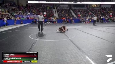 100 lbs Champ. Round 1 - Emily Smee, Hill City vs Pheona Fletcher, The Farm