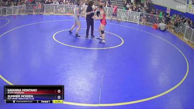 130 lbs Quarterfinal - Savanna Montano, Aloha Warriors vs Summer McKeen, Mat Sense Wrestling Club