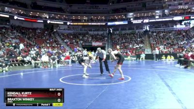 3A-113 lbs Cons. Round 4 - Kendall Kurtz, Iowa City, City High vs Braxton Winkey, Ames