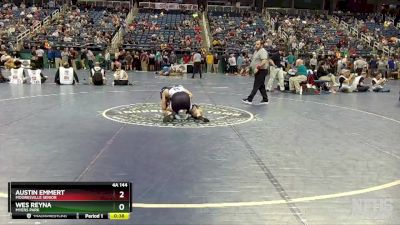 4A 144 lbs Cons. Round 2 - Wes Reyna, Myers Park vs Austin Emmert, Mooresville Senior