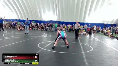 88 lbs Round 6 (8 Team) - AJ Bechlem, Highland Hornets vs Ethan Raley, Killer Elite