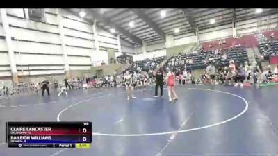 116 lbs Placement Matches (8 Team) - Claire Lancaster, Oklahoma vs BAILEIGH WILLIAMS, Nevada