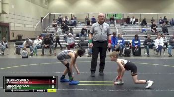 64 lbs Round 5 (6 Team) - Logan Lakhlani, SWAT Black vs Elias Holyfield, Black Knights Youth WC