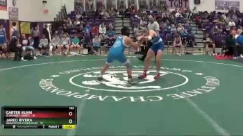 142 lbs Round 5 (6 Team) - Carter Kuhn, Olentangy Liberty vs Jared Rivera, Washington Courthouse