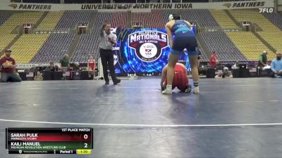 155 lbs 1st Place Match - Sarah Pulk, Minnesota Storm vs Kaili Manuel, Michigan Revolution Wrestling Club