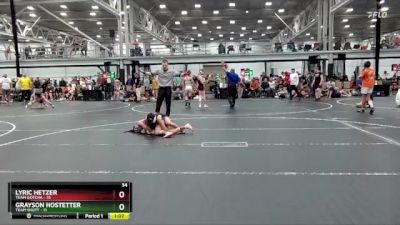 100 lbs Round 4 (6 Team) - Lyric Hetzer, Team Gotcha vs Grayson Hostetter, Team Shutt