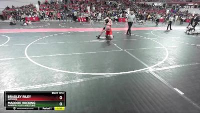 270 lbs Cons. Round 2 - Bradley Riley, Superior vs Maddox Hocking, Warrior Youth Wrestling