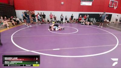 110 lbs Round 3 (8 Team) - Beau Underwood, Kansas Bronze vs Braden Lane, Marauder Wrestling Club