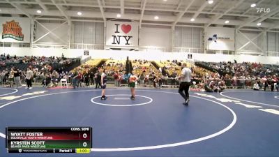 Cons. Semi - Wyatt Foster, Dolgeville Youth Wrestling vs Kyrsten Scott, Beaver River Wrestling