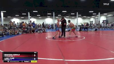 114 lbs Round 1 (8 Team) - Brayden Sebold, Colorado Red vs Luke Cline, Missouri