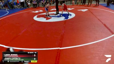 56 lbs Cons. Round 3 - Laken Jewkes, Green River Grapplers vs Joseph Coffelt Ii, Eastside United Wrestling Club