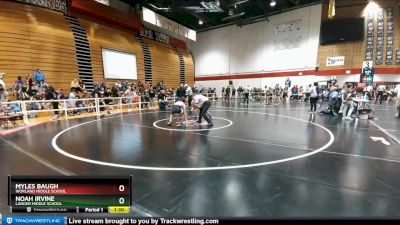 126 lbs Quarterfinal - Myles Baugh, Worland Middle School vs Noah Irvine, Lander Middle School