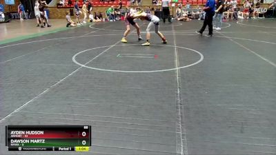 88 lbs Round 2 (4 Team) - Ayden Hudson, Armory vs Dawson Martz, NMWA