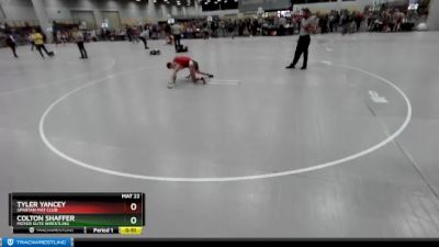 114 lbs Cons. Round 6 - Colton Shaffer, Moyer Elite Wrestling vs Tyler Yancey, Spartan Mat Club