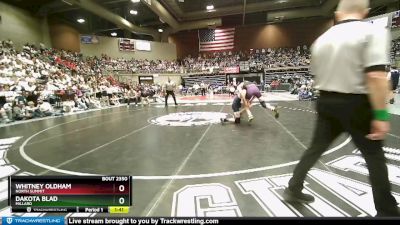 2A 126 lbs 3rd Place Match - Dakota Blad, Millard vs Whitney Oldham, North Summit