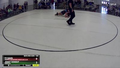 129 lbs Cons. Round 3 - Ty Davis, Midwest Destroyers Wrestling Club vs Jonny Kohout, Nebraska