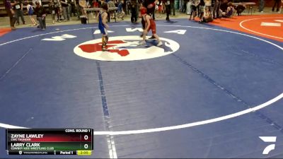 53 lbs Cons. Round 1 - Zayne Lawley, CWC Thunder vs Larry Clark, Cowboy Kids Wrestling Club