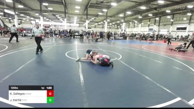 109 lbs Semifinal - Kylah Gallegos, Pomona Elite vs Jazlyn Hartle, Steelclaw WC