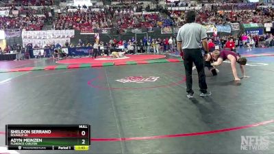 Champ. Round 1 - Adyn Meinzen, Florence-Carlton vs Sheldon Serrano, Roundup HS