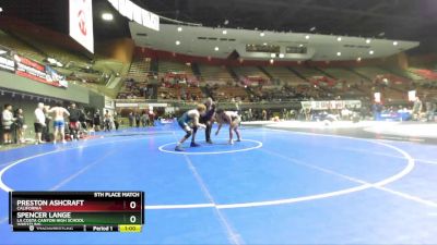 157 lbs 5th Place Match - Preston Ashcraft, California vs Spencer Lange, La Costa Canyon High School Wrestling