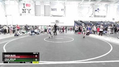 81 lbs Cons. Semi - Owen Bliss, Pioneer Wrestling Club vs Cole Willis, Brawlers Elite