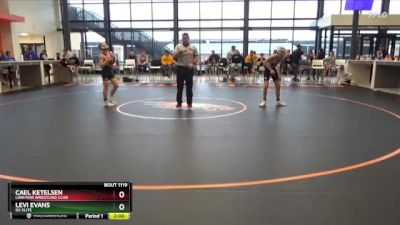 J-13 lbs Cons. Round 1 - Cael Ketelsen, Linn Mar Wrestling Club vs Levi Evans, DC Elite