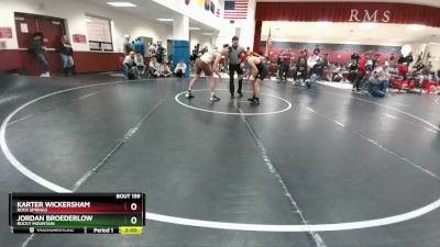 145 lbs Cons. Round 1 - Jordan Broederlow, Rocky Mountain vs Karter Wickersham, Rock Springs