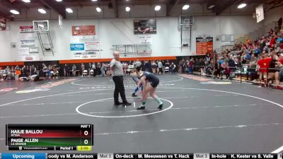 130 lbs Quarterfinal - Hailie Ballou, Nyssa vs Paige Allen, La Grande