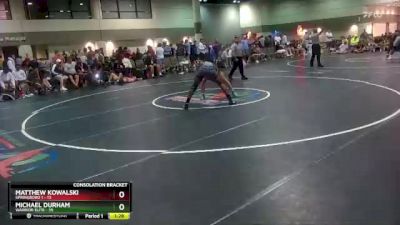 182 lbs Round 4 (16 Team) - Michael Durham, Warrior Elite vs Matthew Kowalski, Springboro 1