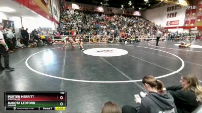 150 lbs Cons. Semi - Dakota Ledford, Laramie vs Porter Merritt, Star Valley