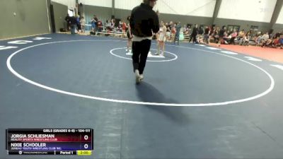 104-111 lbs Round 2 - Jorgia Schliesman, Reality Sports Wrestling Club vs Nixie Schooler, Juneau Youth Wrestling Club Inc.