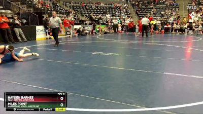 130 lbs 5th Place Match - Hayden Barnes, Team Central Wrestling vs Miles Point, Harrisburg Youth Wrestling